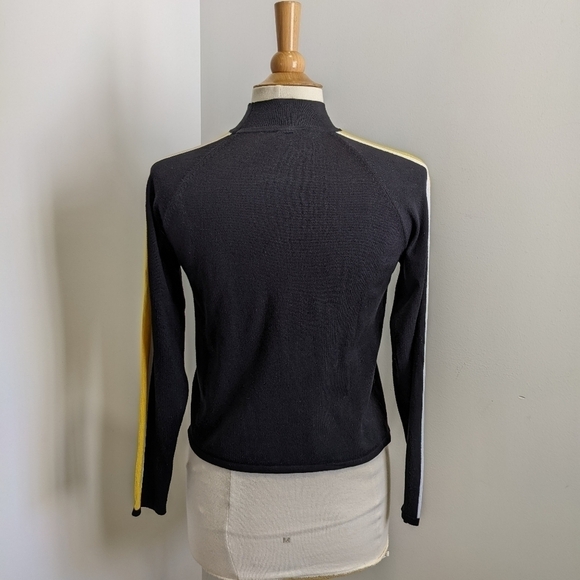 DIVIDED Black Cropped high neck Sweater with Sleeve Stripe M - Picture 9 of 9